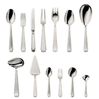 Zestaw srebrnych sztućców 69 el.