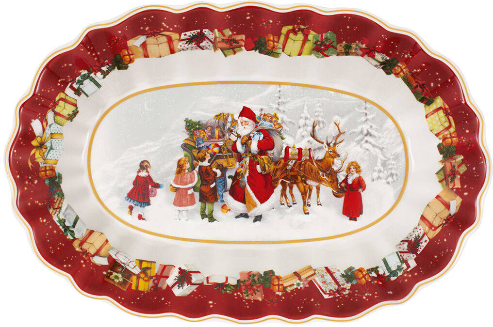 Miska owalna św. Mikołaj z dziećmi