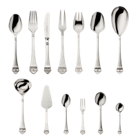 Zestaw posrebrzanych sztućców 39 el. ze złoceniem