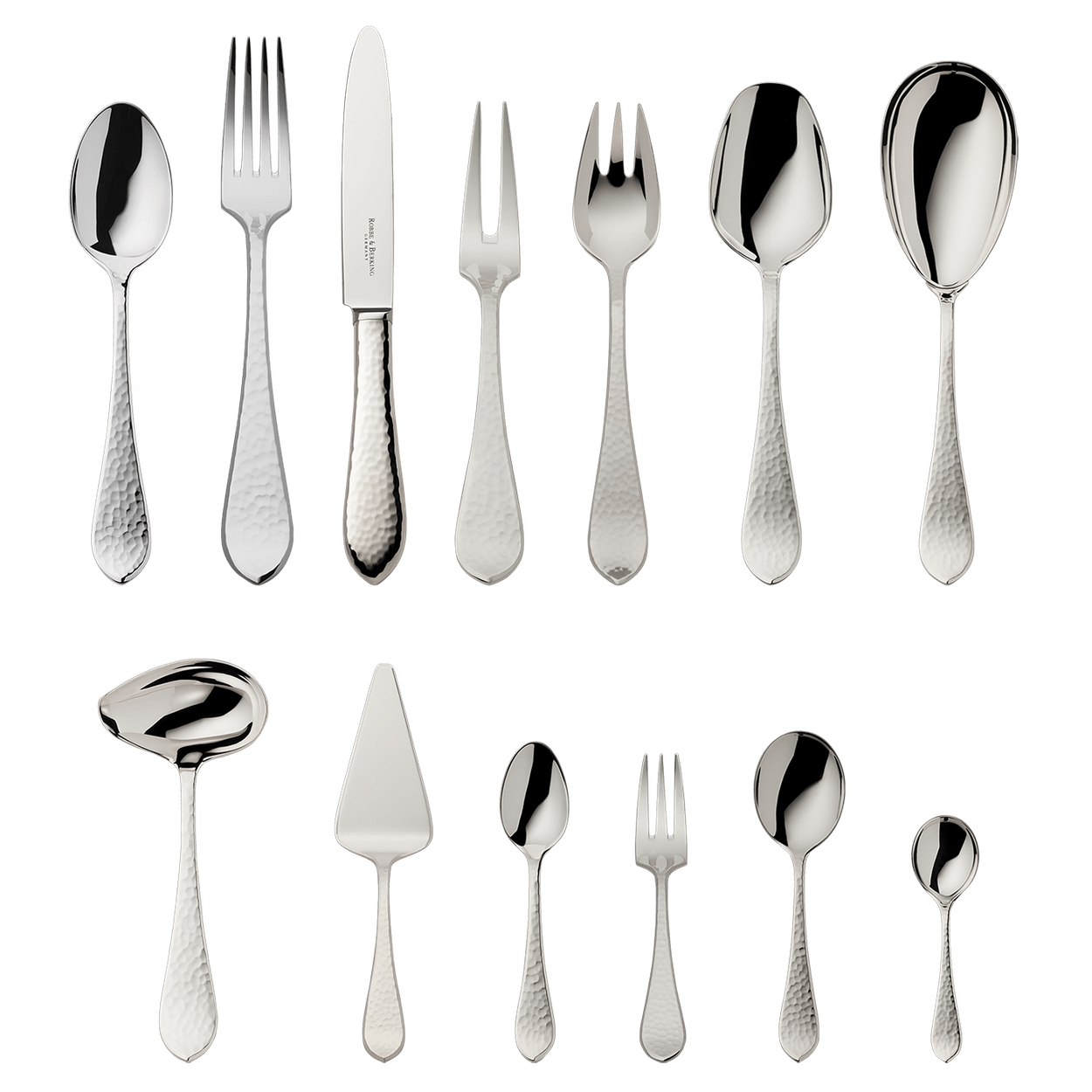 Zestaw posrebrzanych sztućców 39 el.