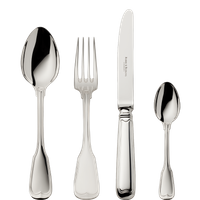 Zestaw srebrnych sztućców dziecięcych 4 el.