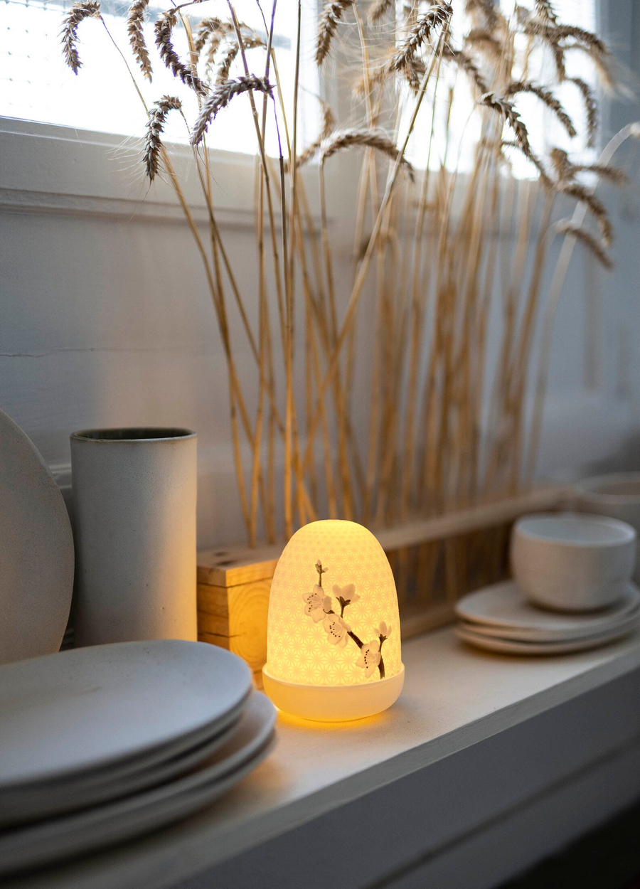 Lampa stołowa Dome Kwiaty wiśni