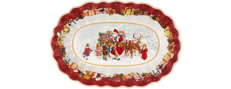 Miska owalna św. Mikołaj z dziećmi