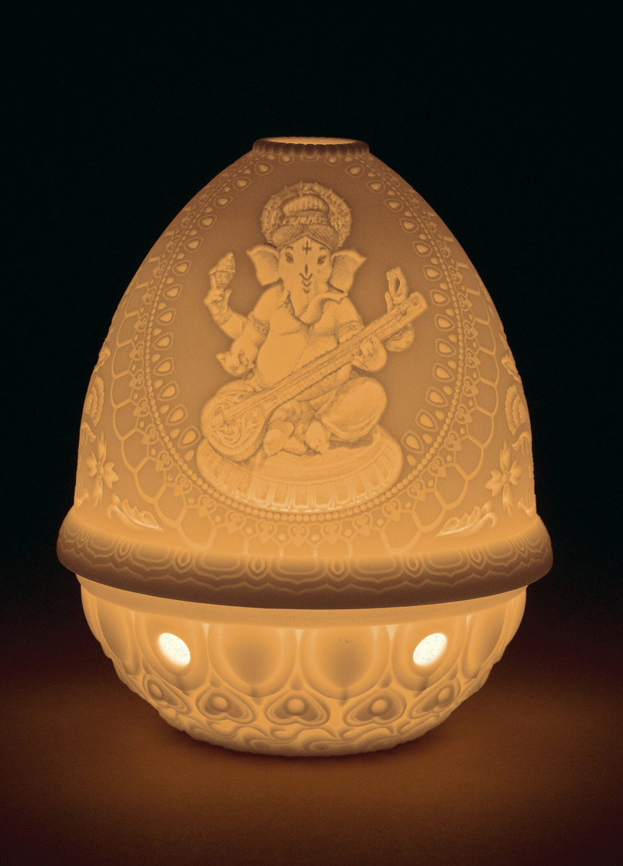 Litofania Veena Ganesha