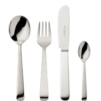 Zestaw srebrnych sztućców dziecięcych 4 el.