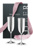 Zestaw upominkowy posrebrzane kieliszki do szampana 2 el.