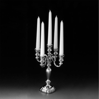 Srebrny świecznik pięcioramienny