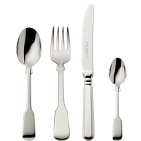 Zestaw posrebrzanych sztućców dziecięcych 4 el.