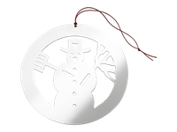 Ozdoba świąteczna posrebrzana Bałwan