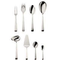 Zestaw srebrnych sztućców środka stołu  9 el.