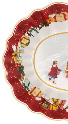 Miska owalna św. Mikołaj z dziećmi