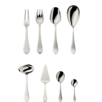 Zestaw srebrnych sztućców środka stołu 9 el.
