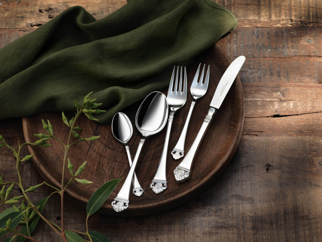 Zestaw posrebrzanych sztućców dziecięcych 4 el.