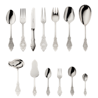 Zestaw posrebrzanych sztućców 69 el.