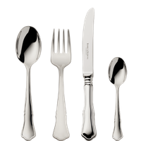 Zestaw posrebrzanych sztućców dziecięcych 4 el.