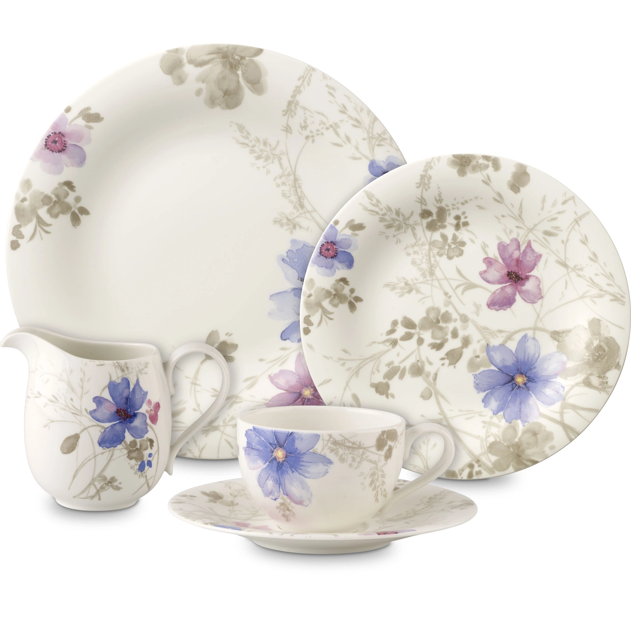 Zestaw porcelany do indywidualnej kreacji Mariefleur Gris