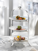 Etażerka posrebrzana średnia