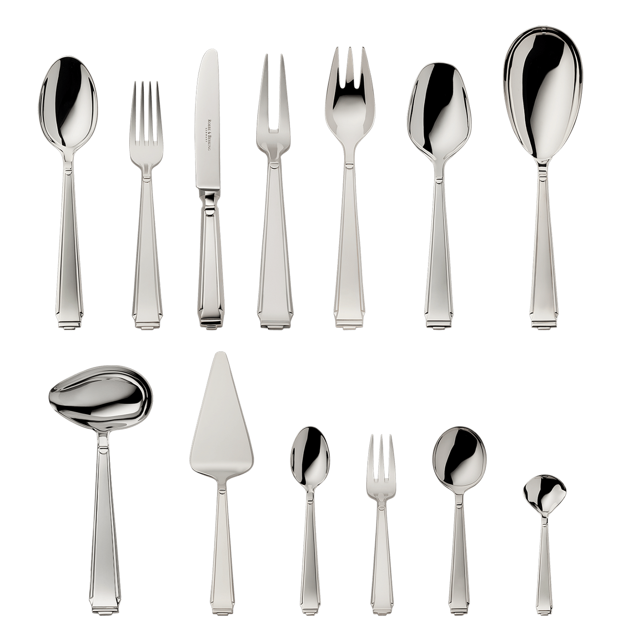 Zestaw posrebrzanych sztućców 39 el.