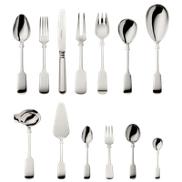 Zestaw posrebrzanych sztućców 39 el.