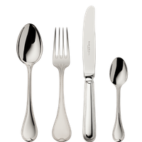 Zestaw posrebrzanych sztućców dziecięcych 4 el.