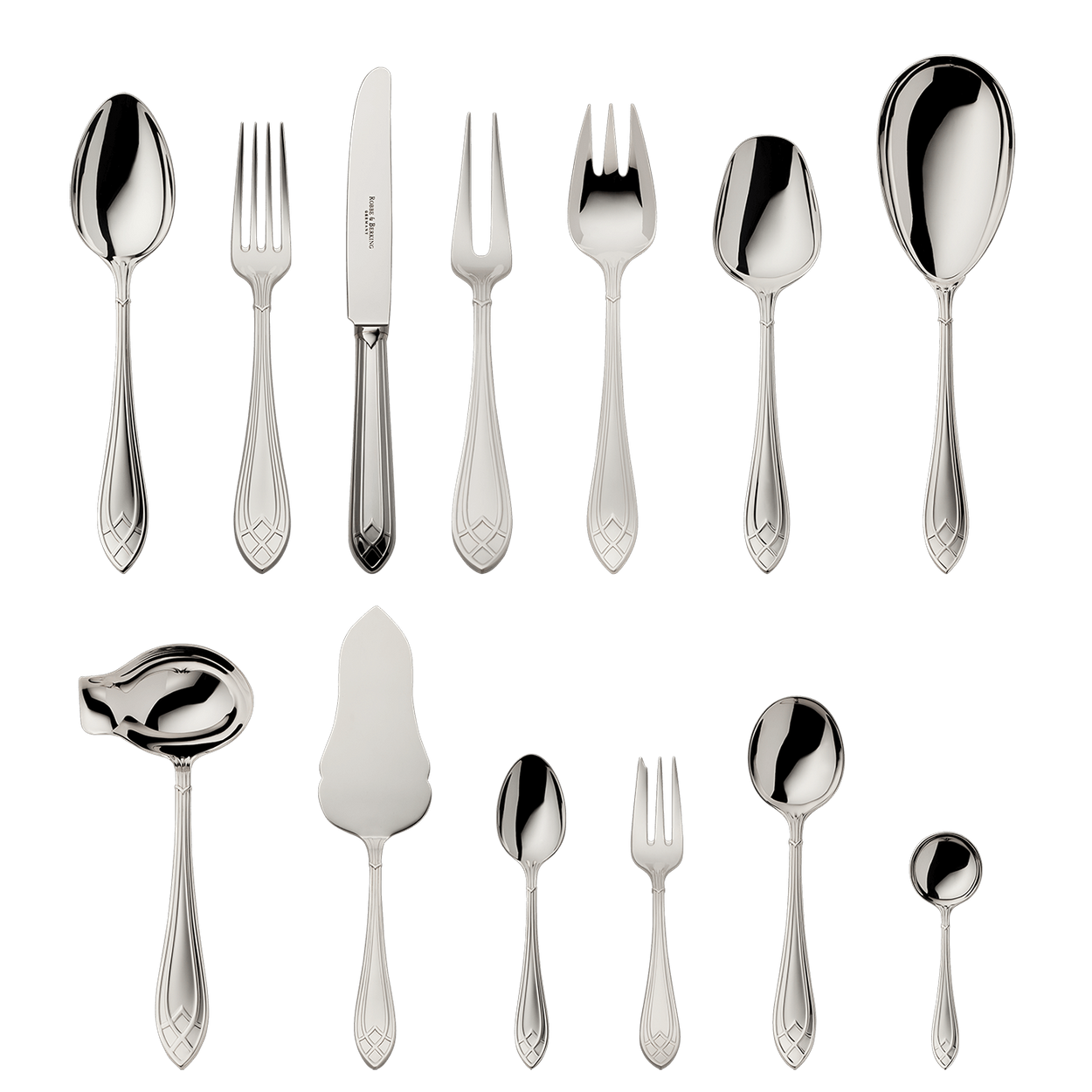 Zestaw srebrnych sztućców 69 el.