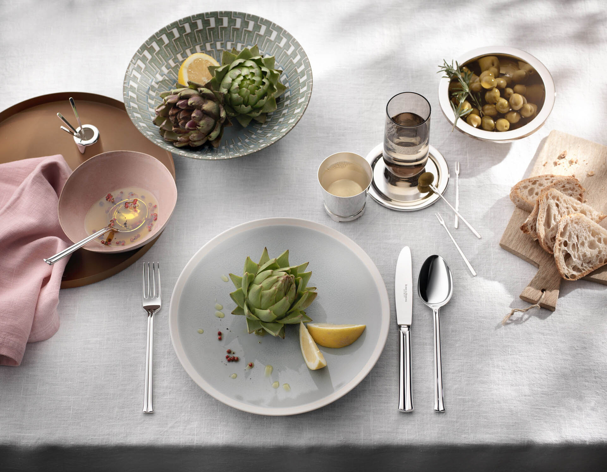 Zestaw srebrnych sztućców 24 el.