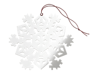 Ozdoba świąteczna posrebrzana Płatek śniegu 2