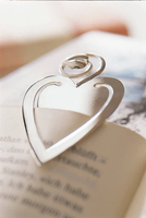 Zakładka do książki srebrna – serce