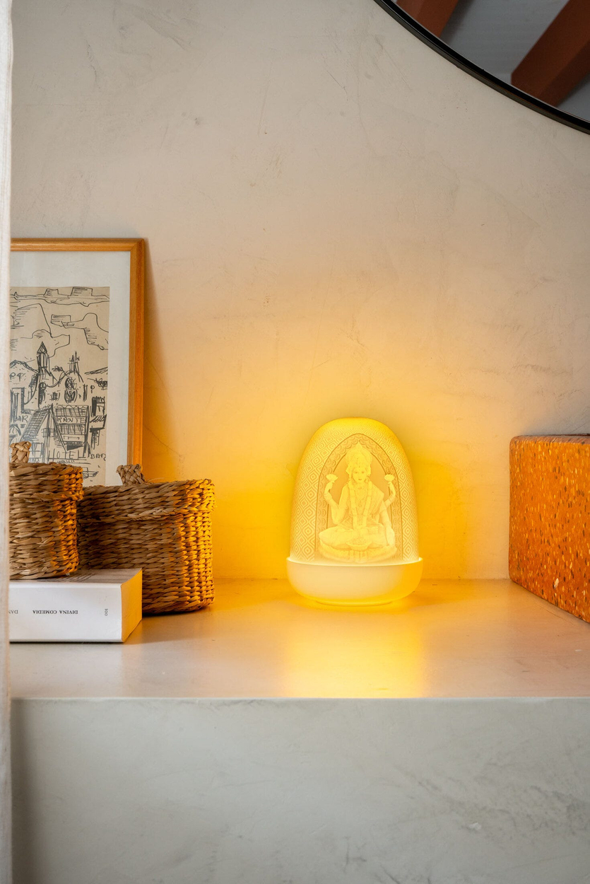 Lampa stołowa Dome Lord Ganesha & Goddess Lakshmi