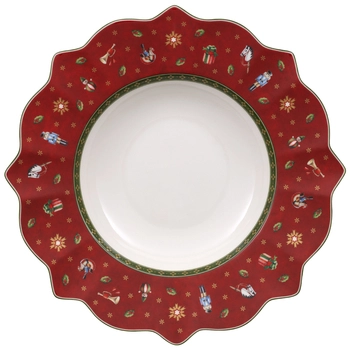 Talerz głęboki czerwony